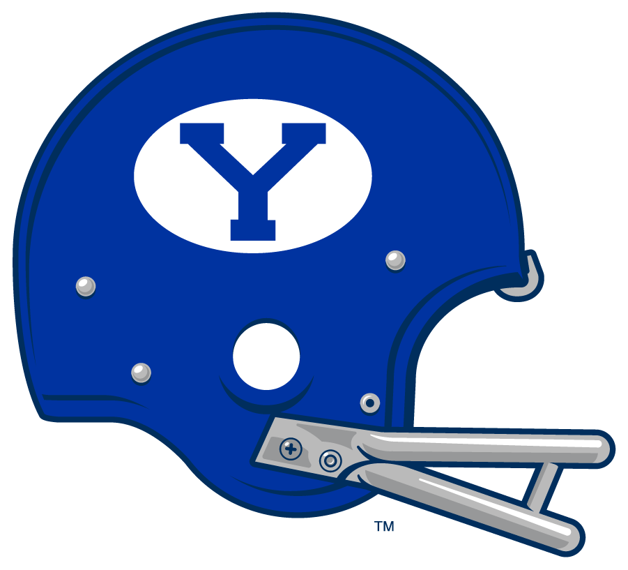 Brigham Young Cougars 1966-1968 Helmet Logo t shirts iron on transfers